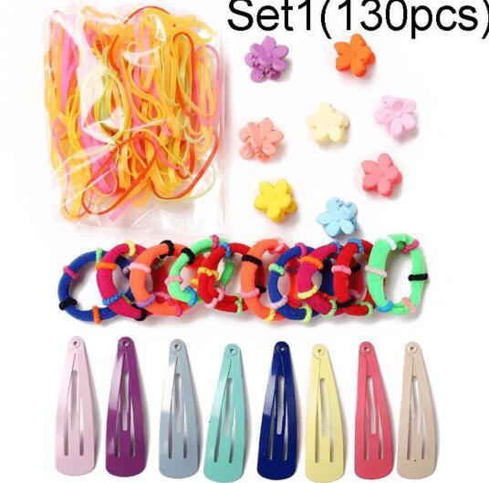 Korean Multi-purpose Hairpin and Rubber Band Set for Kids - 780pcs Gift Box