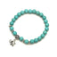 Retro Ethnic Geometric Turquoise Beaded Bracelet Set with Cross Charms