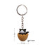 Cute Cat Alloy Plastic Keychain Pendant - DIY Creative Cartoon Design