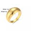 Retro Fashion Smooth Arc Titanium Steel Ring for Women