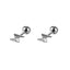 Fashion Punk Lightning Bolt Stainless Steel Ear Studs