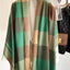 Korean Plaid Scarf Unisex Autumn Winter Warm Shawl Long Tassel Imitation Cashmere