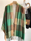 Korean Plaid Scarf Unisex Autumn Winter Warm Shawl Long Tassel Imitation Cashmere