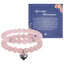 Simple Heart Shape Crystal Beaded Women's Bracelet Set