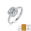 Sweet Square Sterling Silver Moissanite Ring