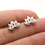 1 Pair Modern Lotus Hollow Out Stainless Steel Stud Earrings