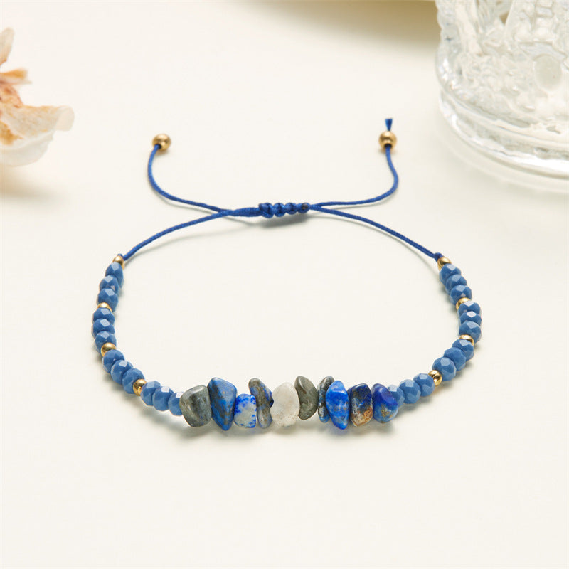 Retro Bohemian Irregular Natural Stone Rope Bracelets