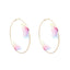 IG Style Fashion Geometric Butterfly Fabric Hoop Earrings