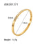 Simple Style Geometric Stainless Steel Bangle Plating Zircon Stainless Steel Bracelets