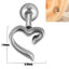 18K Gold Plated Stainless Steel Zircon Ghost Head Snake Earrings & Ear Cartilage Rings