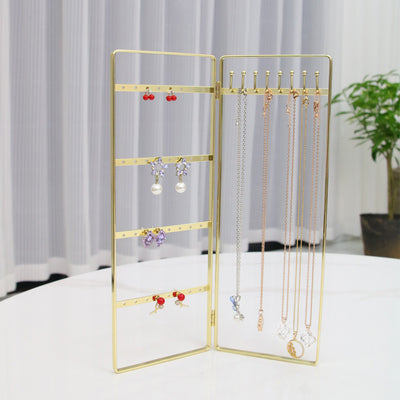 Simple Style Solid Color Metal Jewelry Display Rack