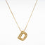 Elegant Gold Plated Zircon Letter Pendant Necklace - Minimalist Design