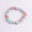 Fashion Irregular Natural Stone Beaded Bracelet with Colorful Crystal Chips