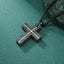 Hip-Hop Retro Carbon Titanium Steel Cross Pendant Necklace for Men