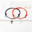 Alloy Cross Wax Rope Simple Couple Bracelet A Pair Jewelry