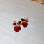 Fashion Solid Color Heart-shaped Alloy Earrings Wholesale