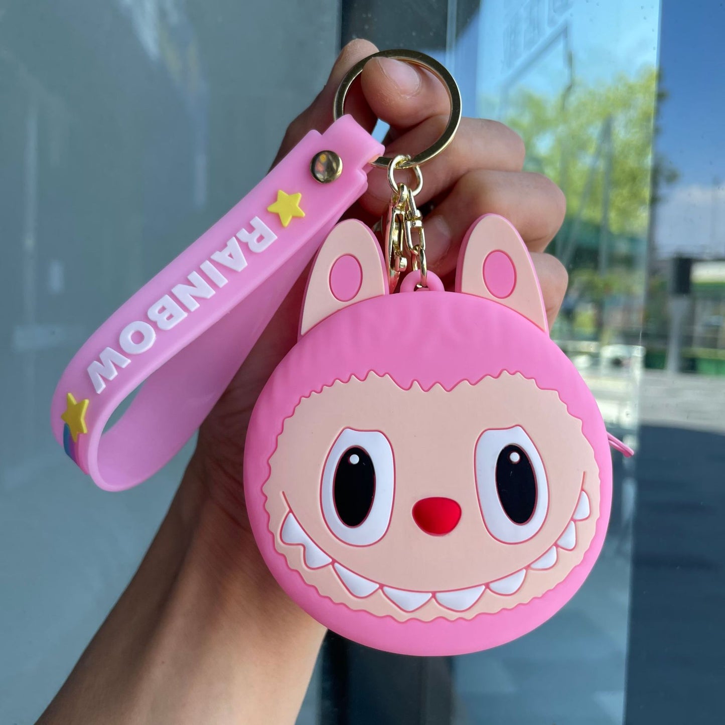 Cute Cartoon Capybara Silicone Keychain and Coin Purse Combo