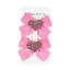 Sweet Heart Bow Knot Knitting Hair Clips for Girls