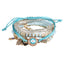 Ethnic Devil's Eye Multi-Layer Beaded Bracelet with Rhinestones