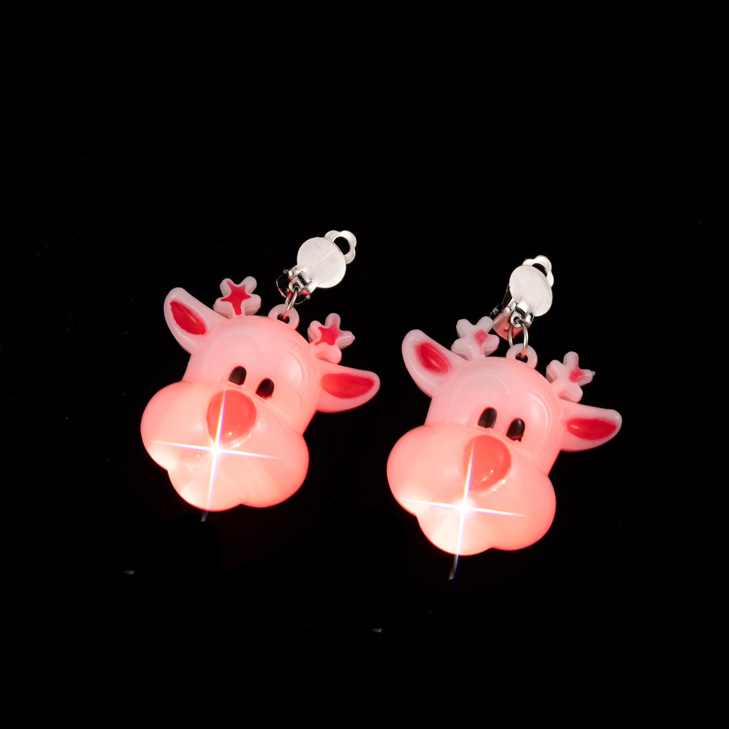 Fashion Christmas Tree Santa Claus Light-Up Drop Earrings for Women