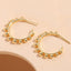 1 Piece Classic C Shape Asymmetrical 14k Gold Plated Copper Zircon Heart Ear Cuff Earrings