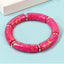 Retro Acrylic Color Block Beaded Women's Bangle Bracelet