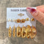 Geometric Gold Plated Alloy Gemstone Earrings Set - 6 Pieces