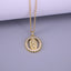 Creative Oval Virgin Mary Pendant Necklace with Rhinestone Inlay