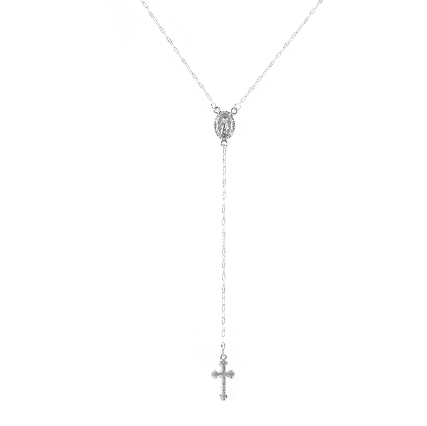 Simple Cross Alloy Plated Women's Pendant Necklace