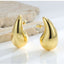 1 Pair Elegant Simple Style Water Droplets Stainless Steel Ear Studs