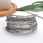 Simple Style Multi-Layer PU Leather Wrap Bracelet with Alloy Inlay Rhinestones for Women