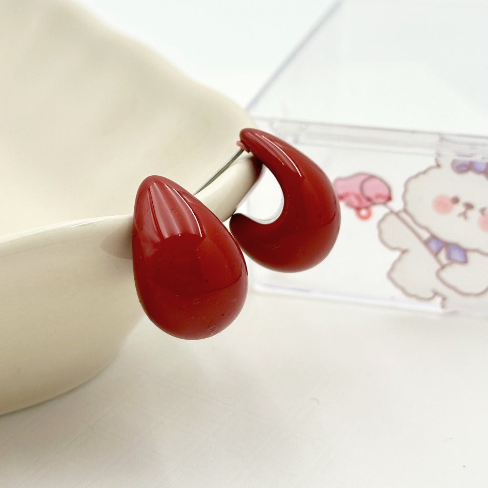 Sweet Candy Color Acrylic Water Droplet Earrings