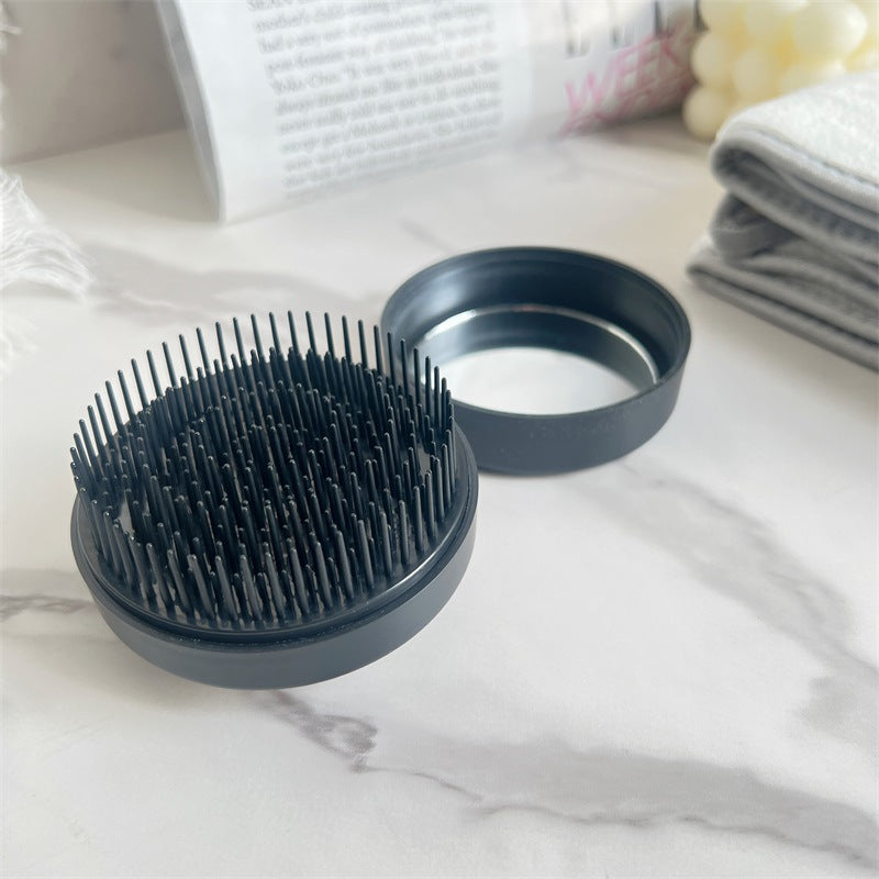 Simple Style Solid Color Portable Hair Comb Set with Mirror