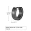 1 Pair Minimalist Solid Color 201 Stainless Steel Triple Hoop Earrings for Men