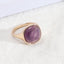 Vintage Round Alloy Inlay Natural Stone Women's Fashion Ring