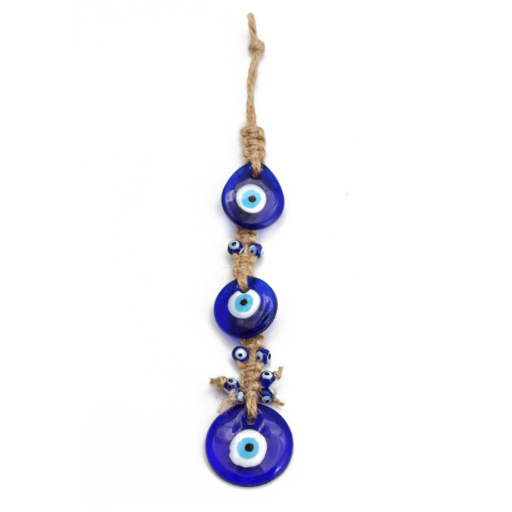 Evil Eye Alloy Keychain with Teardrop Pendant for Car Accessories