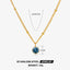 Simple Style Round Stainless Steel Titanium Steel Plating Inlay Birthstone 18K Gold Plated Pendant Necklace