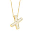 Simple Style 18K Gold Plated Alphabet Pendant Necklace with Zircon Inlay