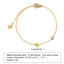 Minimalist Titanium Steel Bracelet with Rhinestones and Celestial Charms - 18K Gold Plated Women's Fashion Accessory