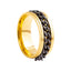 Fashion Chain Rotating Stainless Steel Stress Relief Ring for Men - Multiple Colors Available