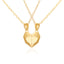 Magnetic Heart Couple Necklace Set with Stone Pendant