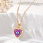 Casual Heart Shape Alloy Copper Pendant Necklace with Evil Eye Photo Locket