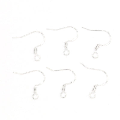 Copper Geometric U-Shaped Earring Hooks with Bead for DIY Jewelry Making