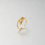 Adjustable Retro Brass Gold Plated Zircon Snake Ring for Women