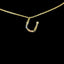 Simple Style 18k Gold Zircon Letter Pendant Necklace