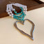 Glam Heart Shape Imitation Pearl Beaded Pendant Necklace