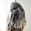 Mohair Scarf Unisex Winter Warm Long Fringe Shawl