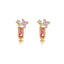 Ethnic Geometric Gemstone Lollipop Ice Cream 18k Gold Plated Earrings