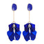 1 Pair Elegant Acrylic Flower Petal Tassel Drop Earrings for Weddings