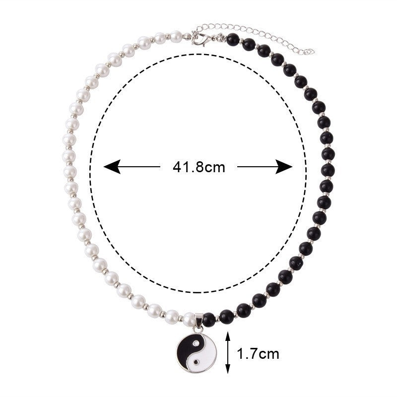 Korean Heart Shape Pearl Beaded Women's Necklace